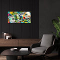 100$ Graffiti by Rey Klimt - 24x12 acrylic wall art in a room