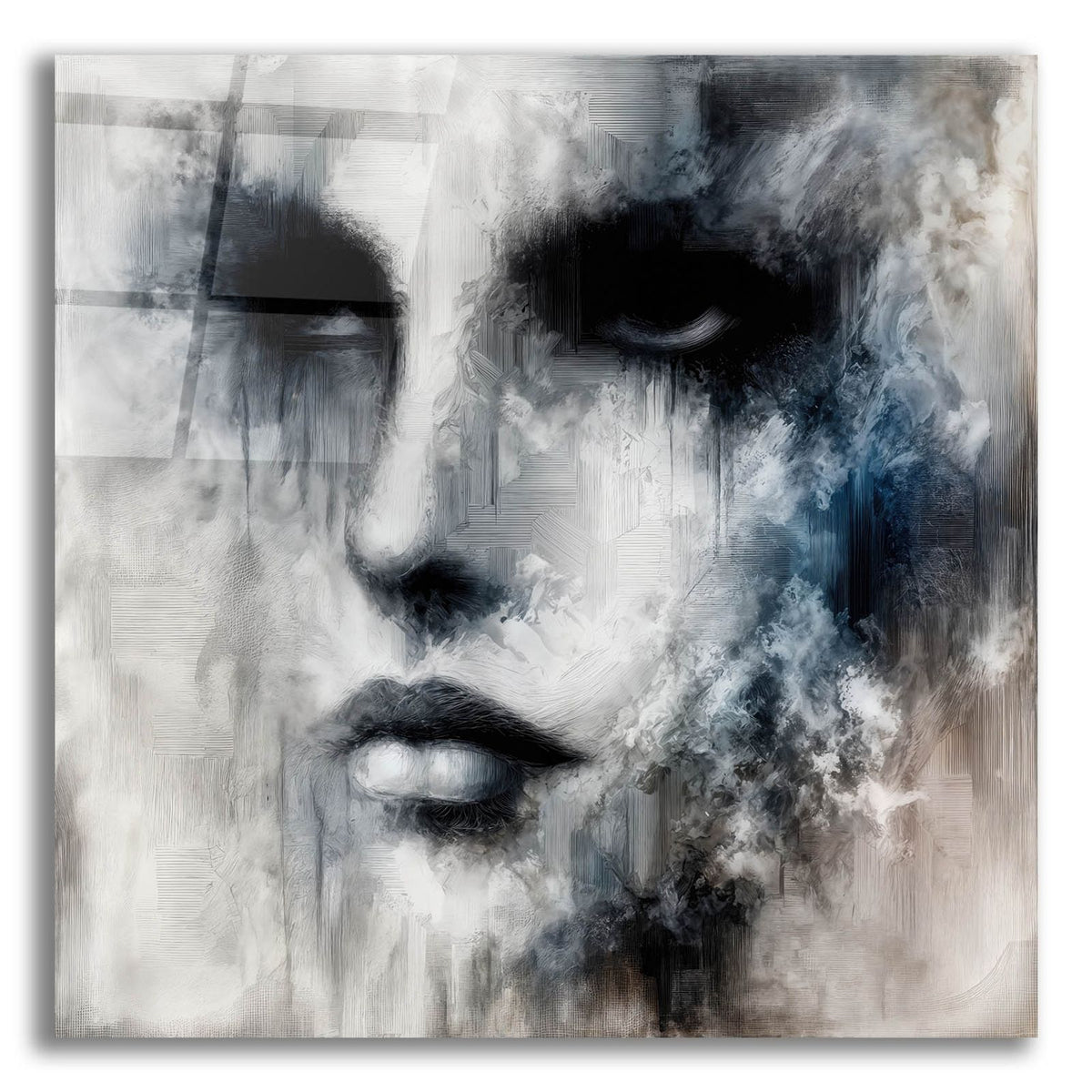 Abstract Face 1 by Rey Klimt acrylic glass wall art