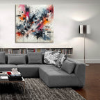 Abstract With Pink by Rey Klimt - 36x36 acrylic wall art in a room