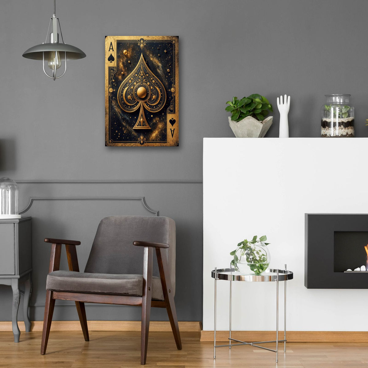 Ace Of Spades by Rey Klimt - 16x24 acrylic wall art in a room