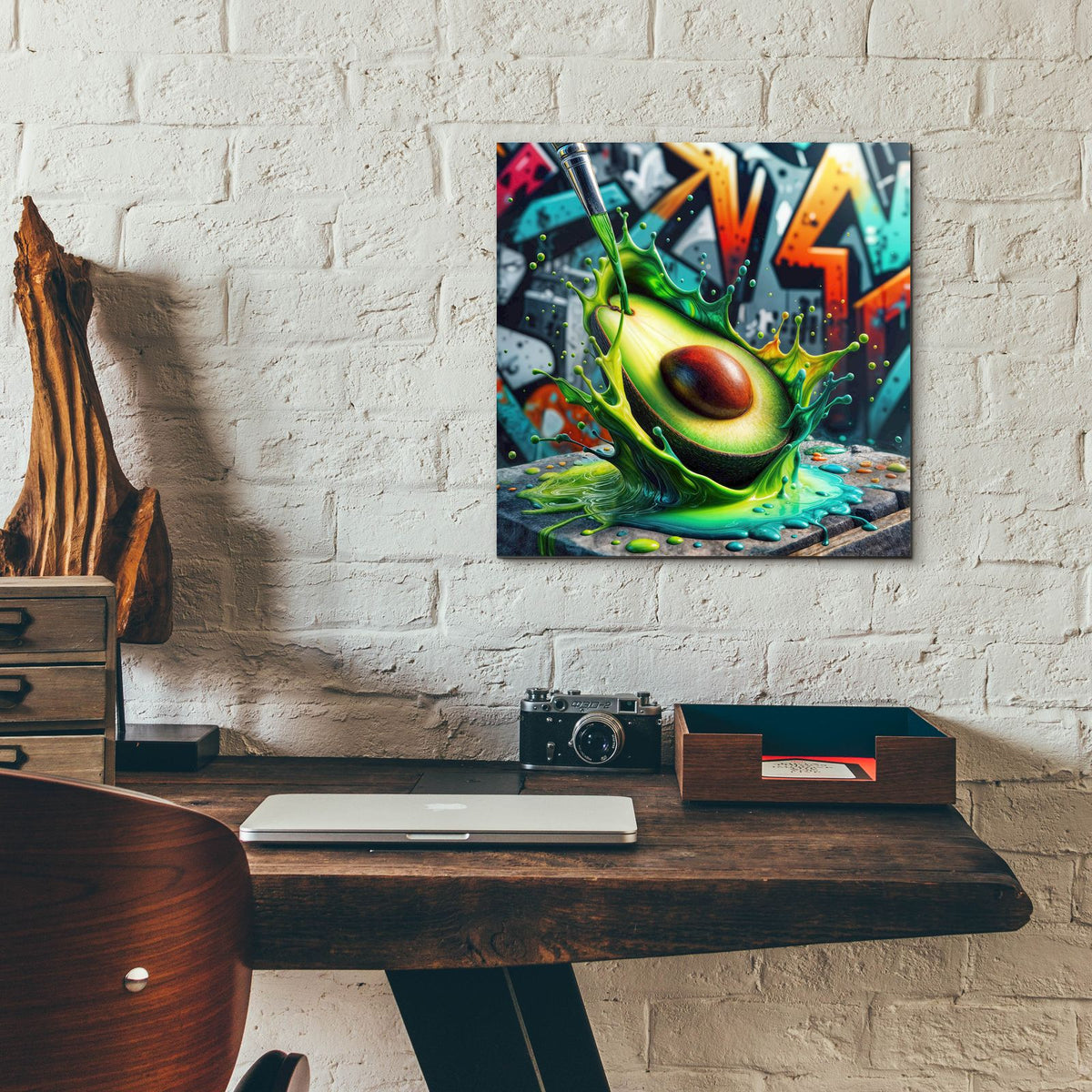 Avocado Paint by Rey Klimt - 12x12 acrylic wall art in a room