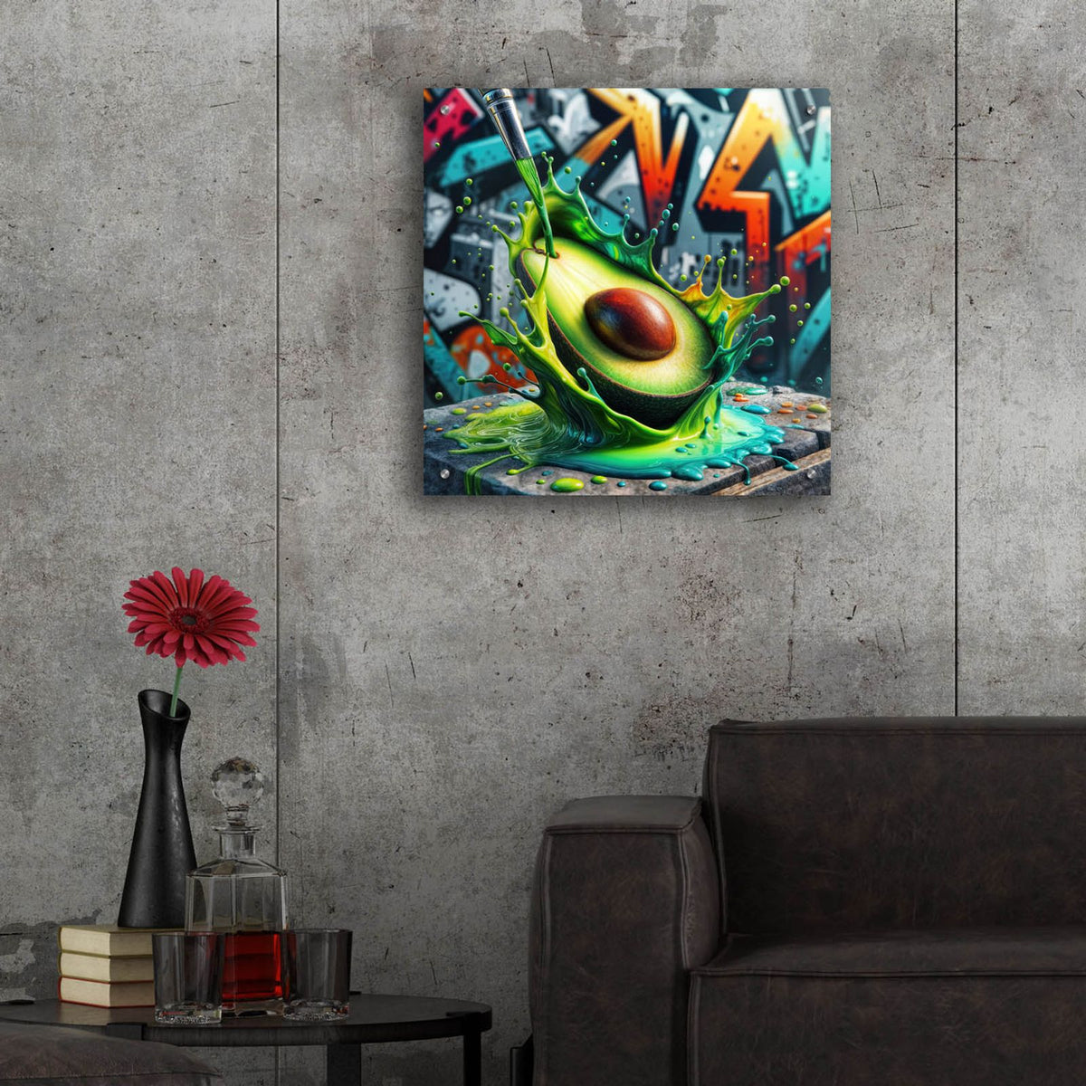 Avocado Paint by Rey Klimt - 24x24 acrylic wall art in a room