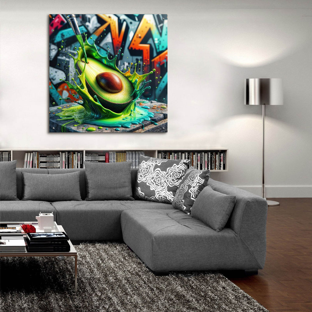 Avocado Paint by Rey Klimt - 36x36 acrylic wall art in a room