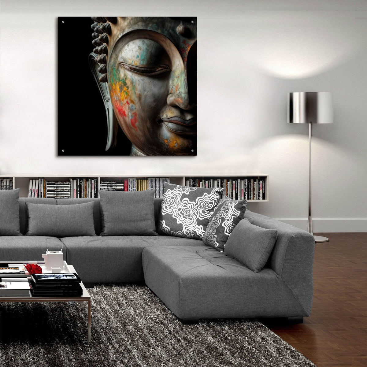 Budha 1 by Rey Klimt - 36x36 acrylic wall art in a room