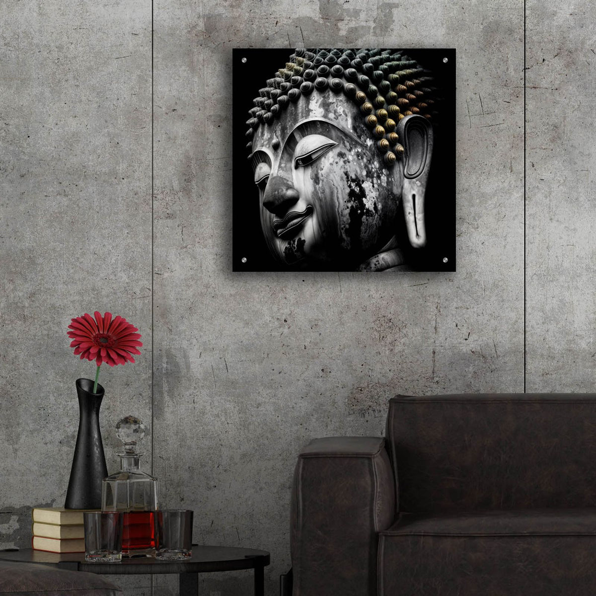 Budha 2 by Rey Klimt - 24x24 acrylic wall art in a room