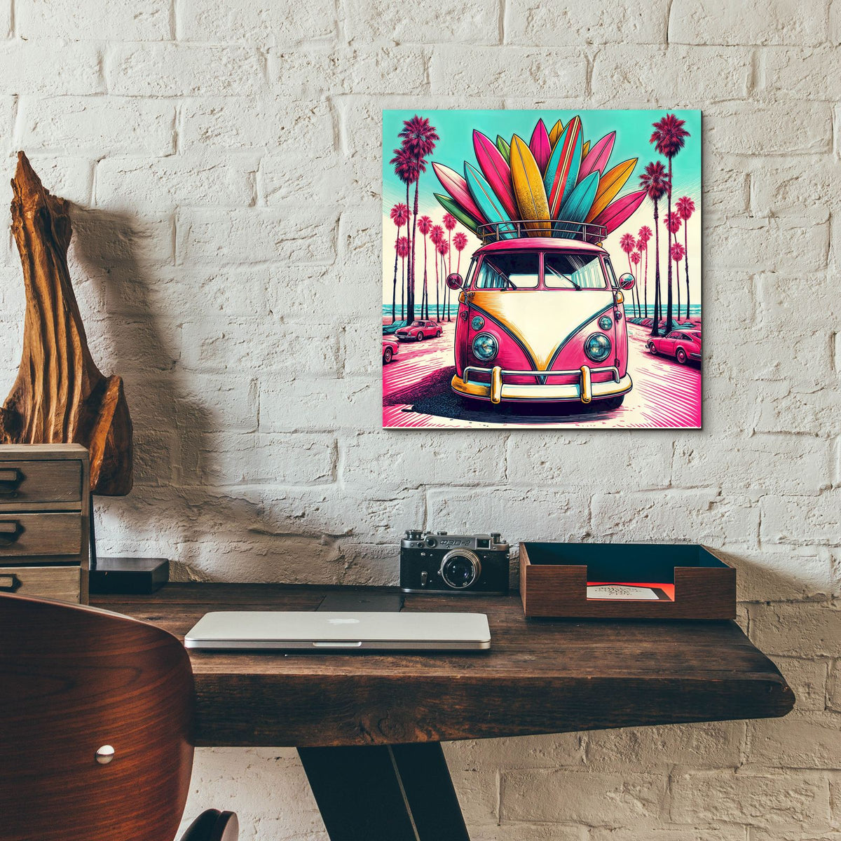 California Surf by Rey Klimt - 12x12 acrylic wall art in a room