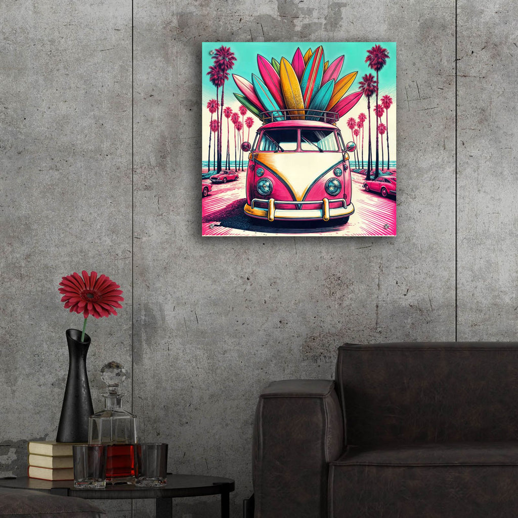 California Surf by Rey Klimt - 24x24 acrylic wall art in a room