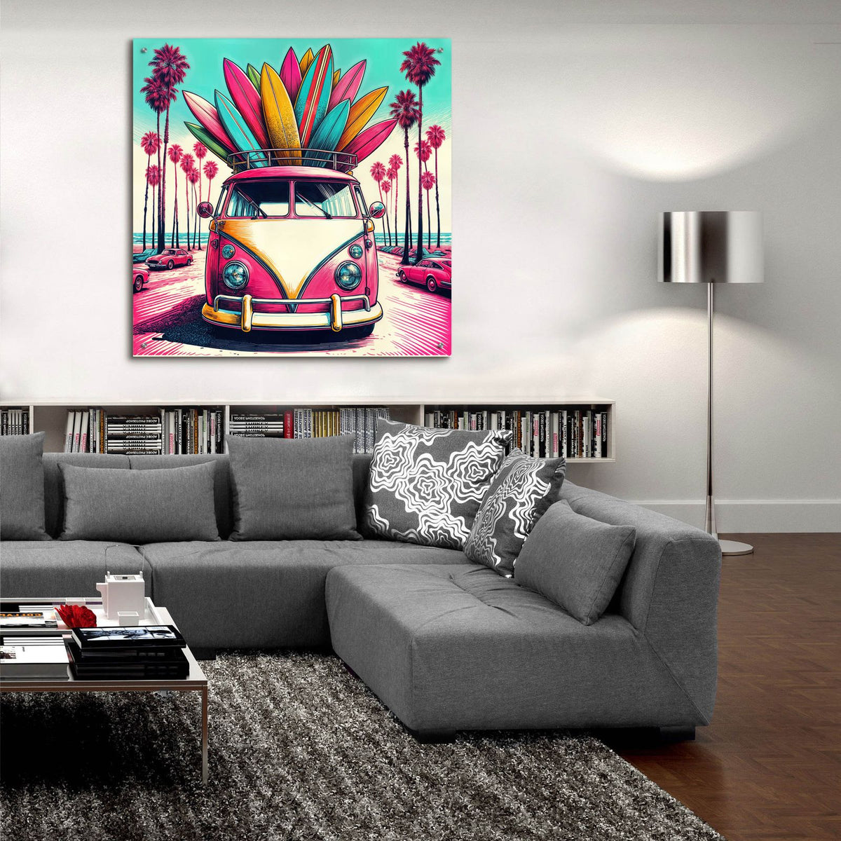 California Surf by Rey Klimt - 36x36 acrylic wall art in a room