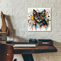 Cat Abstract 3 by Rey Klimt - 12x12 acrylic wall art in a room