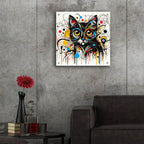 Cat Abstract 3 by Rey Klimt - 24x24 acrylic wall art in a room