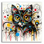 Cat Abstract 3 by Rey Klimt acrylic glass wall art