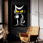 Coffee Cat by Rey Klimt - 24x36 acrylic wall art in a room