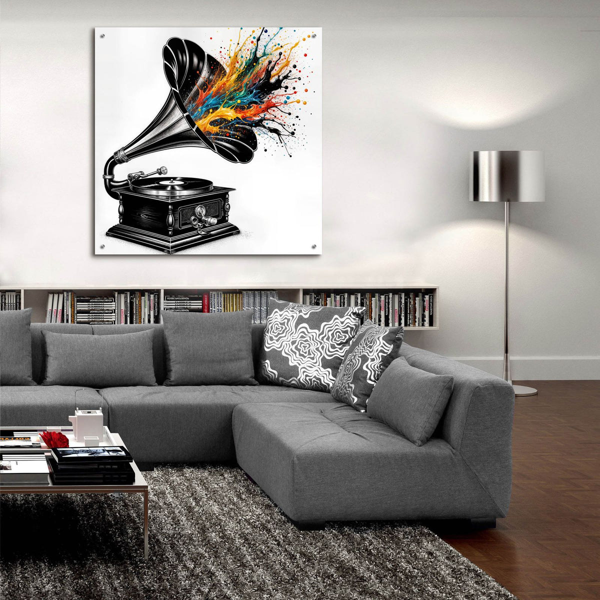 Color Of Music by Rey Klimt - 36x36 acrylic wall art in a room