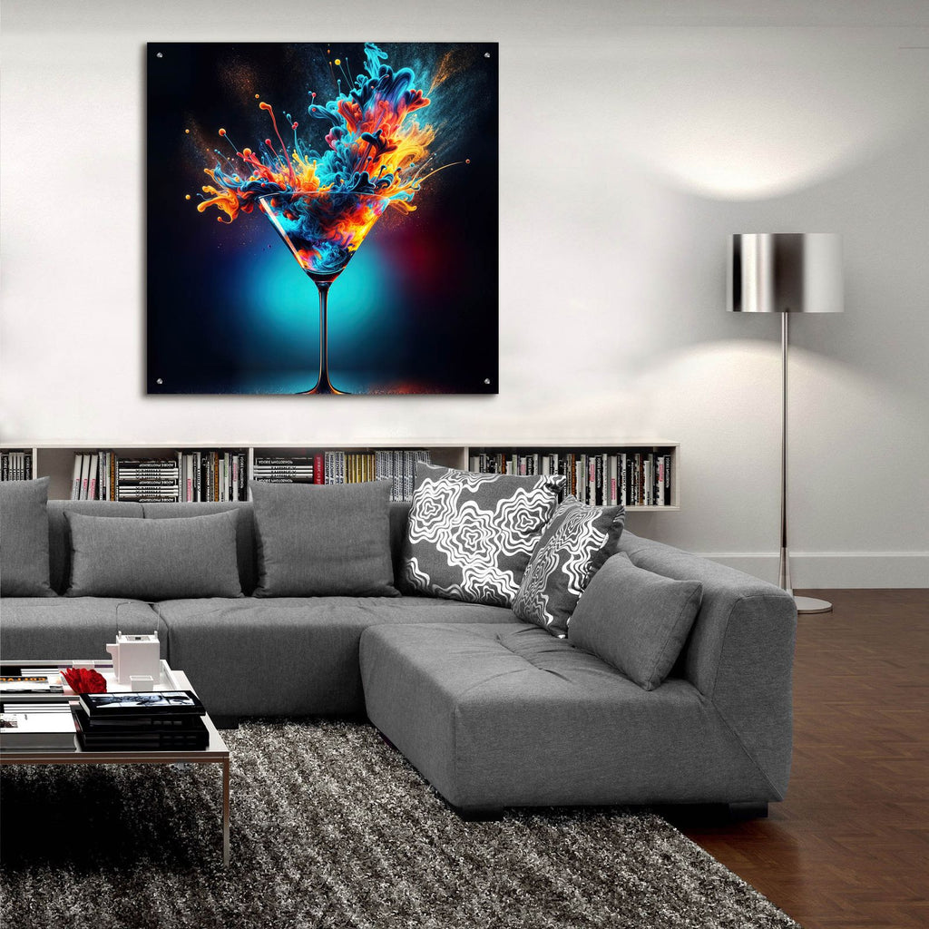 Colorful Drink by Rey Klimt - 36x36 acrylic wall art in a room