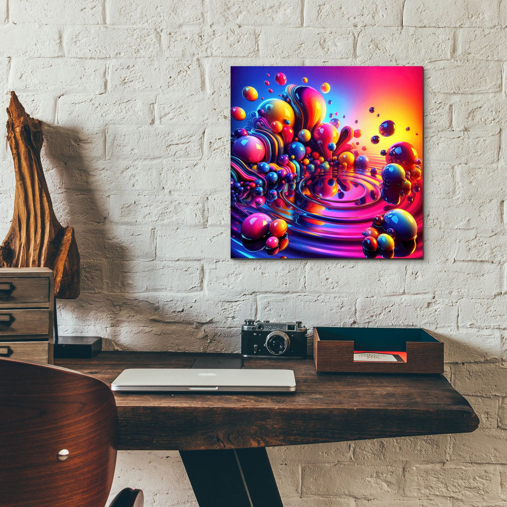 Drops Of Color by Rey Klimt - 12x12 acrylic wall art in a room