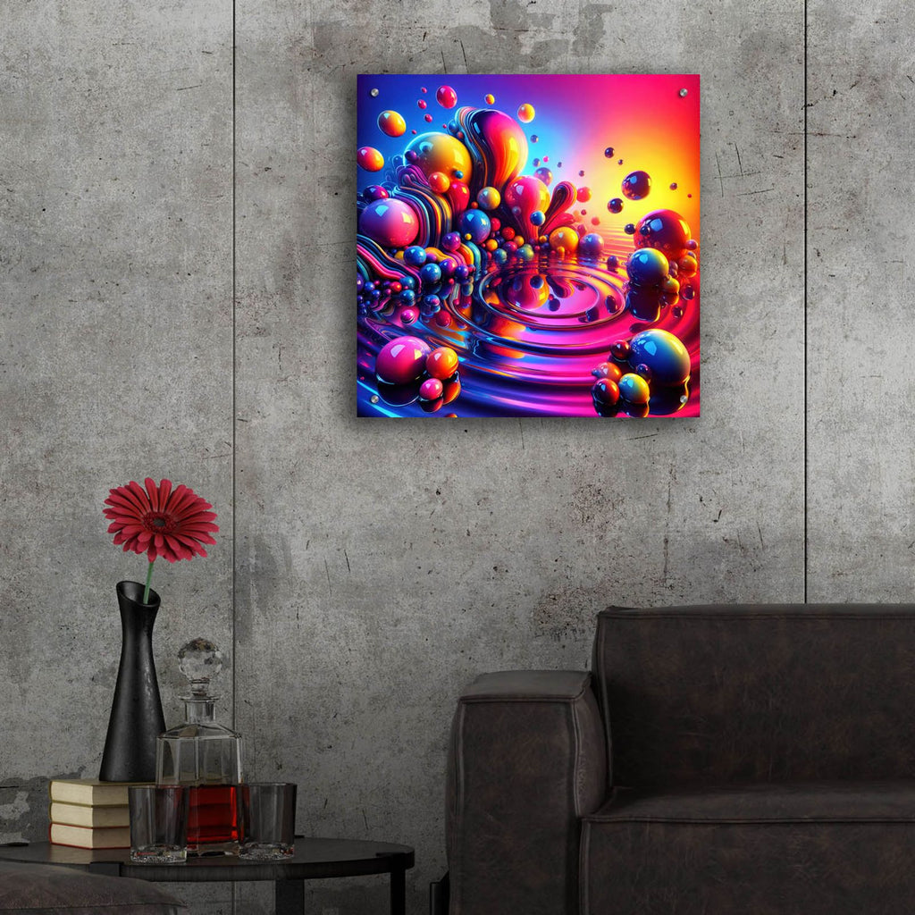 Drops Of Color by Rey Klimt - 24x24 acrylic wall art in a room