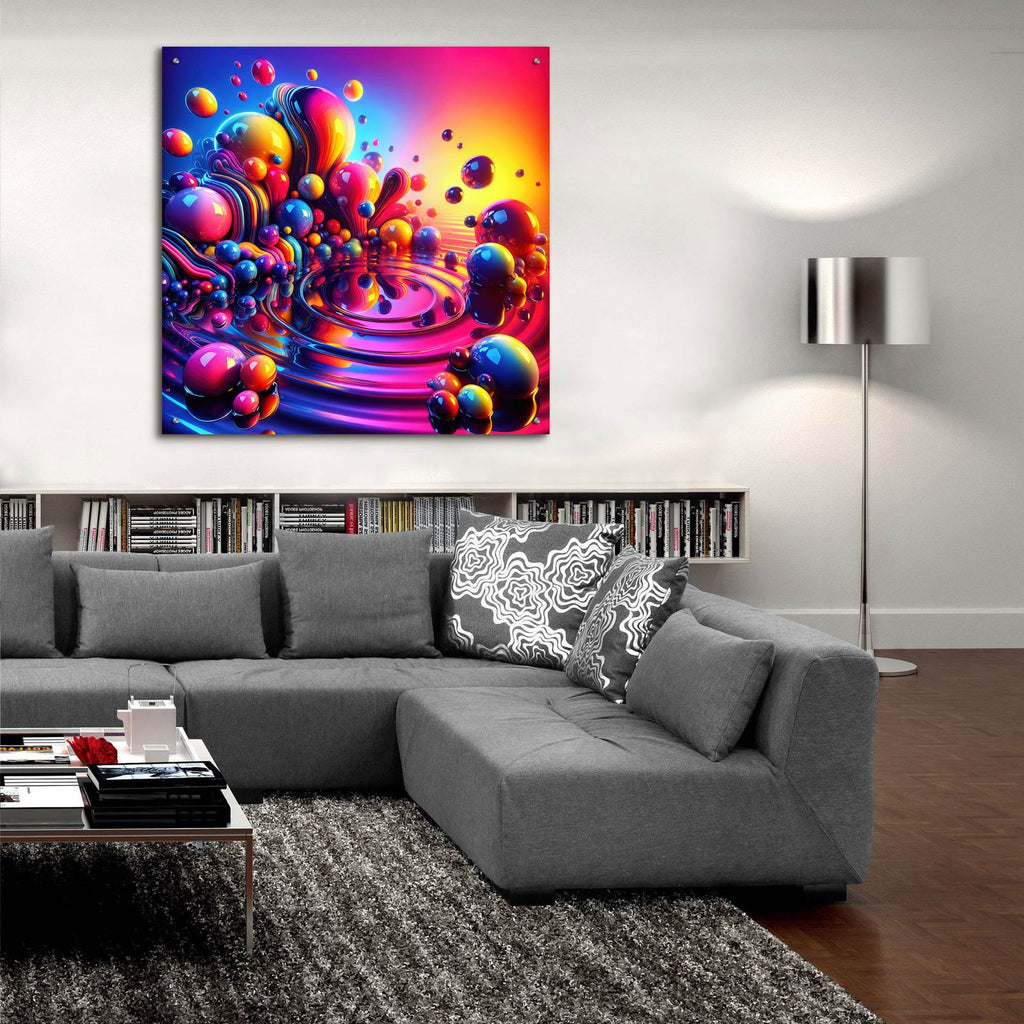 Drops Of Color by Rey Klimt - 36x36 acrylic wall art in a room
