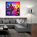 Drops Of Color by Rey Klimt - 36x36 acrylic wall art in a room