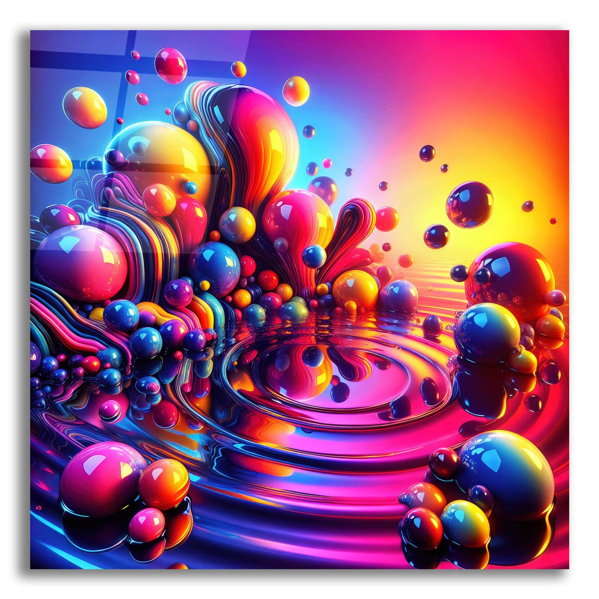 Drops Of Color by Rey Klimt acrylic glass wall art
