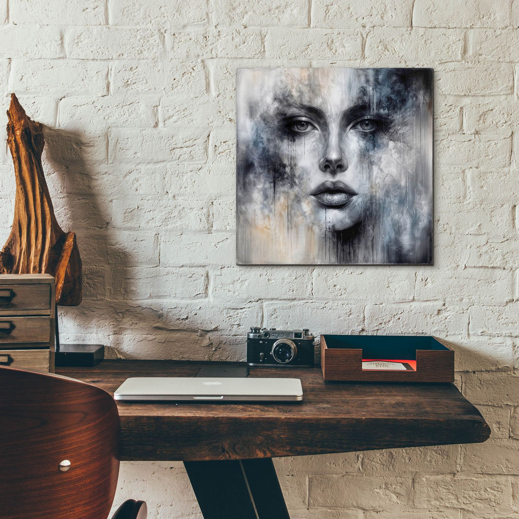 Face Abstract 2 by Rey Klimt - 12x12 acrylic wall art in a room