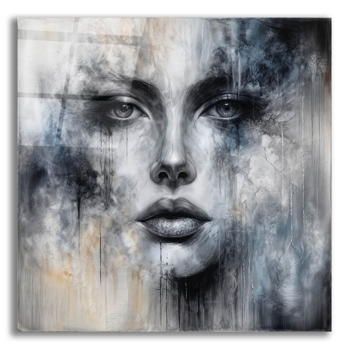 Face Abstract 2 by Rey Klimt acrylic glass wall art