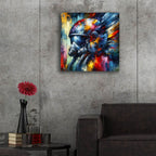Fighter Pilot Abstract by Rey Klimt - 24x24 acrylic wall art in a room