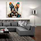 French Bulldog Collorfull by Rey Klimt - 36x36 acrylic wall art in a room