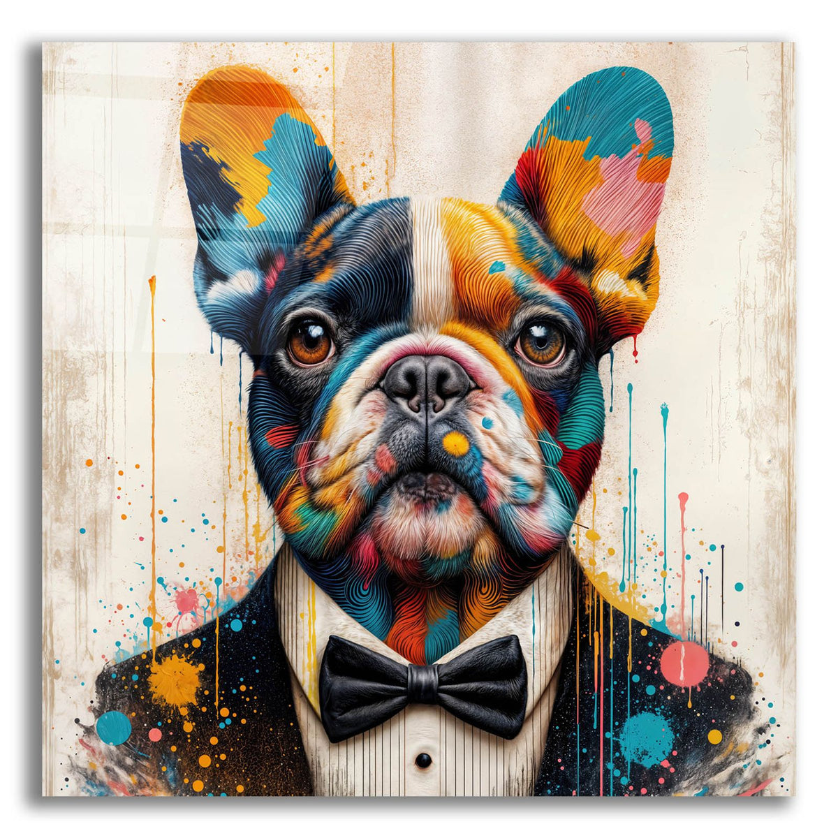 French Bulldog Collorfull by Rey Klimt acrylic glass wall art
