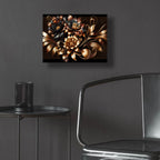 Gold Flowers by Rey Klimt - 16x12 acrylic wall art in a room
