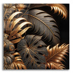 Golden Leaves by Rey Klimt acrylic glass wall art