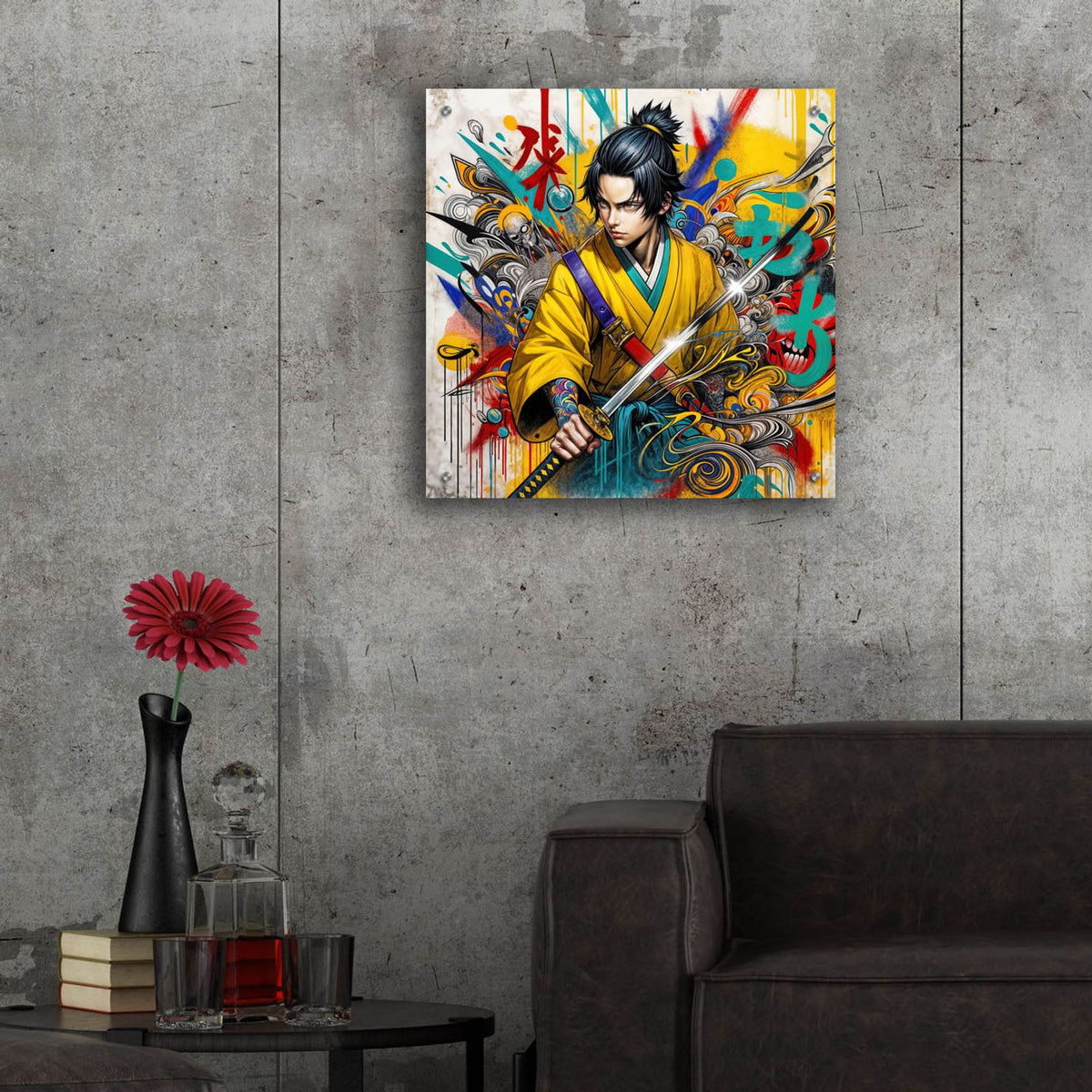 Katana Warrior 2 by Rey Klimt - 24x24 acrylic wall art in a room