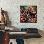 Lush Rose Garden by Rey Klimt - 12x12 acrylic wall art in a room