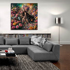 Lush Rose Garden by Rey Klimt - 36x36 acrylic wall art in a room