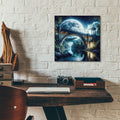 Moonlit River Scene by Rey Klimt - 12x12 acrylic wall art in a room