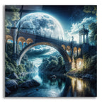 Moonlit River Scene by Rey Klimt acrylic glass wall art
