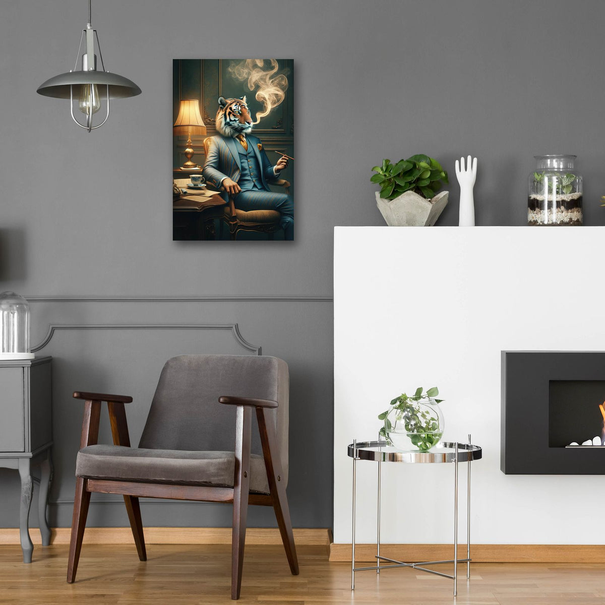 Mr. Tiger by Rey Klimt - 16x24 acrylic wall art in a room