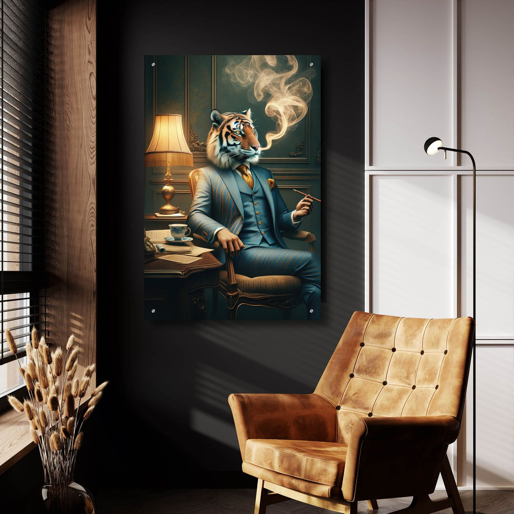 Mr. Tiger by Rey Klimt - 24x36 acrylic wall art in a room