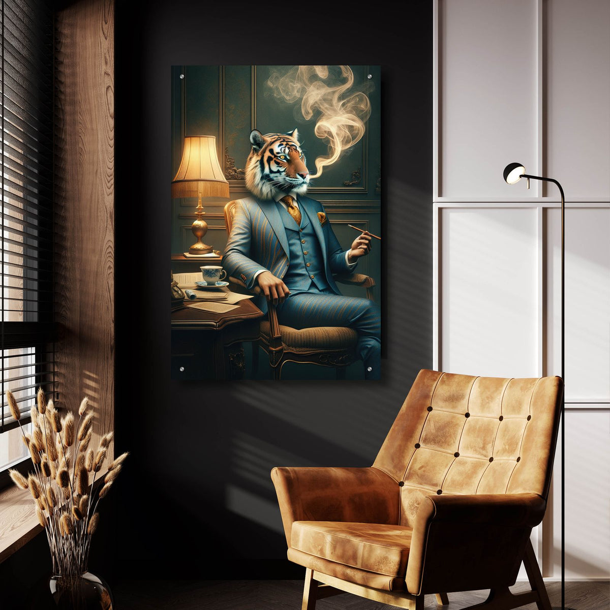 Mr. Tiger by Rey Klimt - 24x36 acrylic wall art in a room