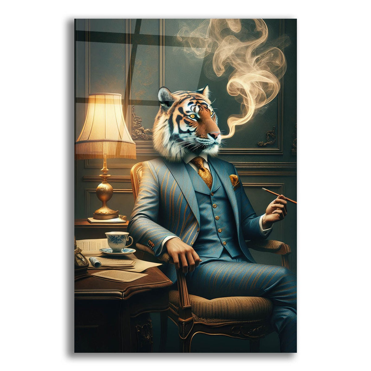 Mr. Tiger by Rey Klimt acrylic glass wall art