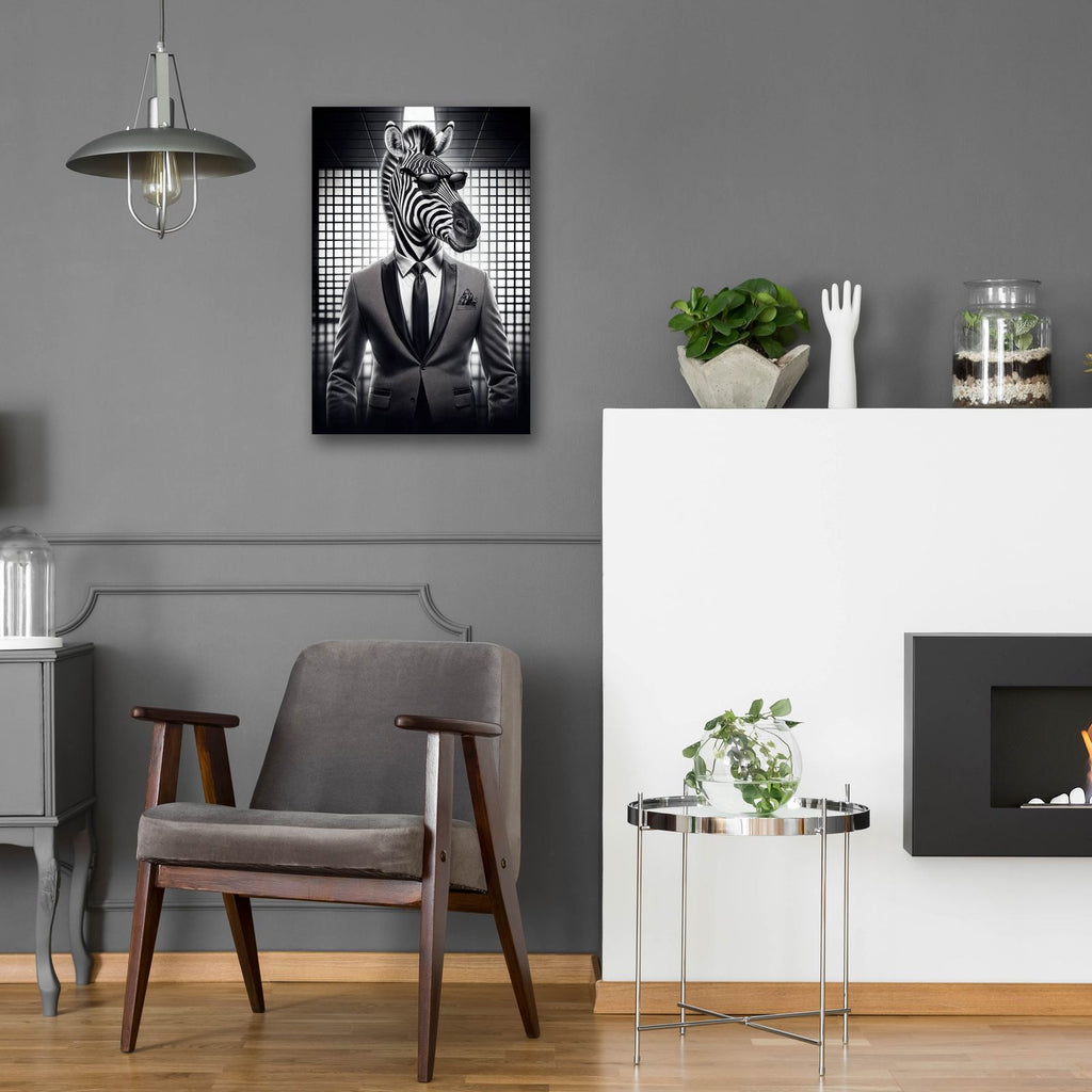 Mr. Zebra by Rey Klimt - 16x24 acrylic wall art in a room