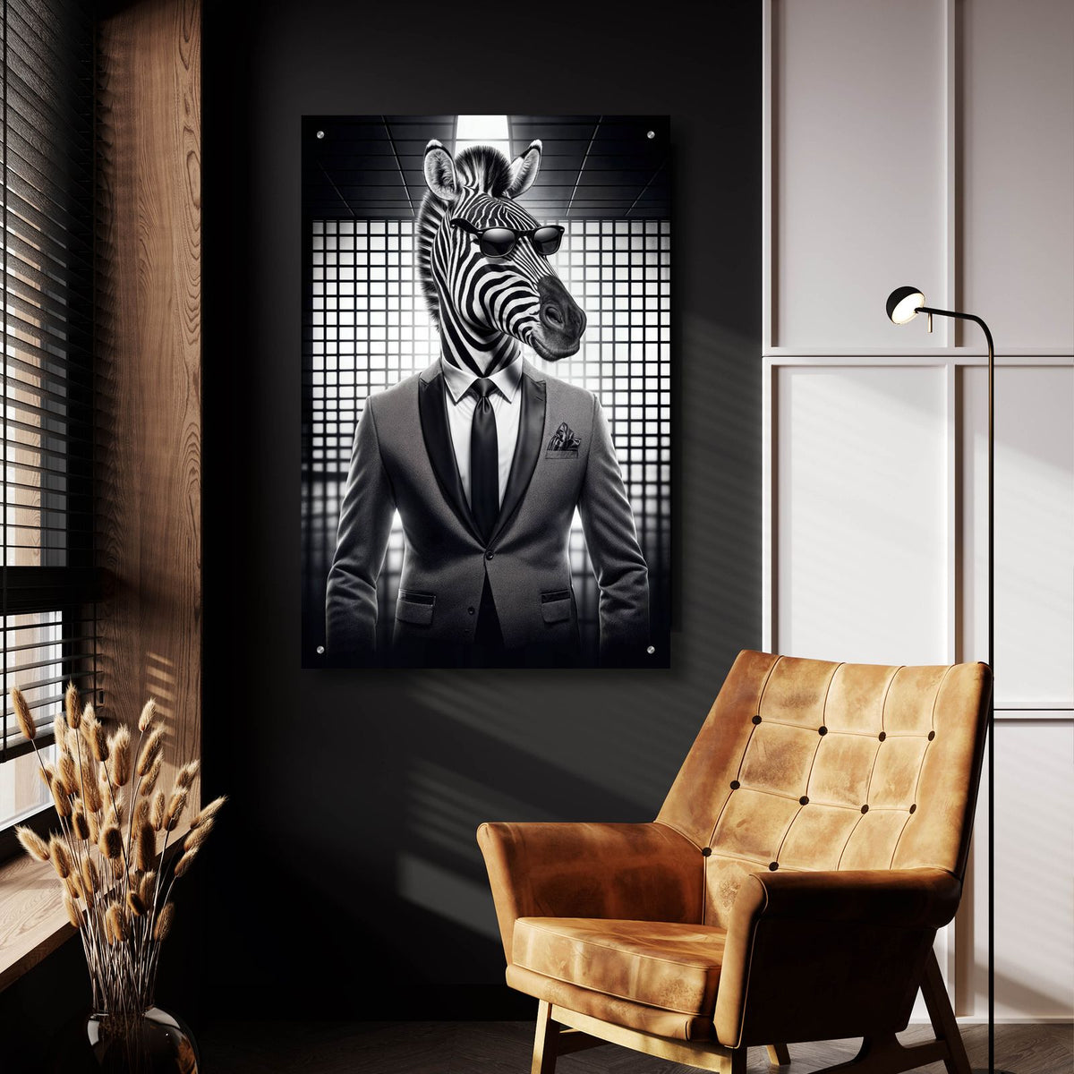 Mr. Zebra by Rey Klimt - 24x36 acrylic wall art in a room