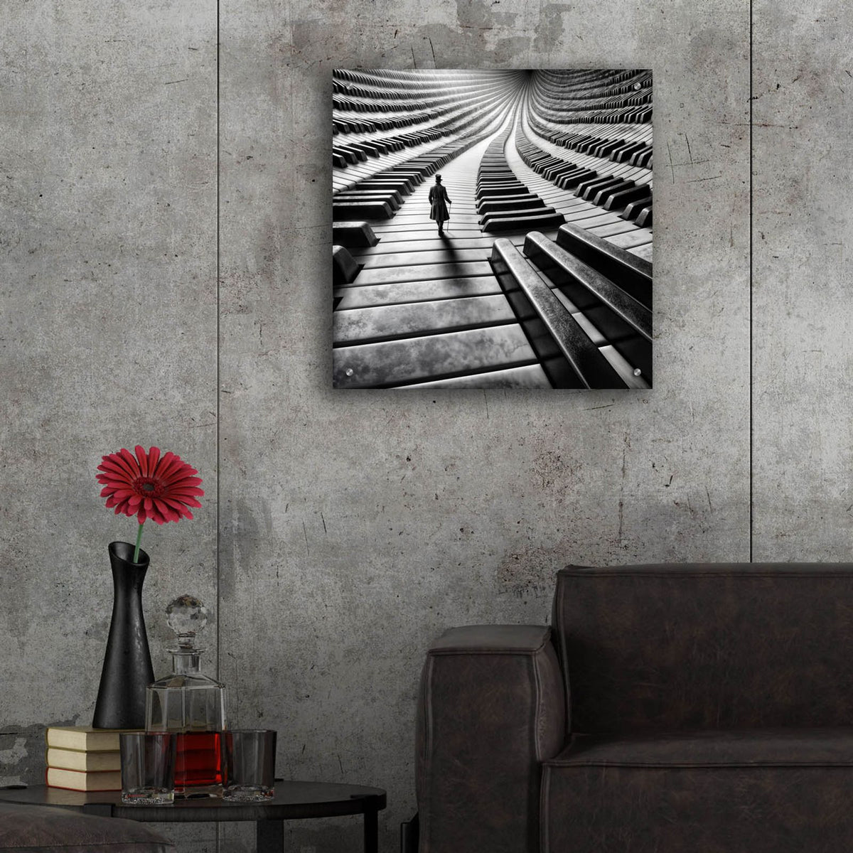 Musical Steps 1 by Rey Klimt - 24x24 acrylic wall art in a room