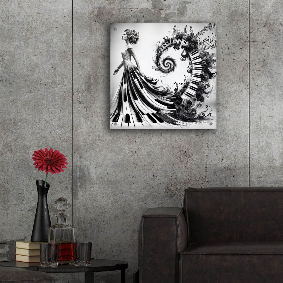 Musical Walk by Rey Klimt - 24x24 acrylic wall art in a room