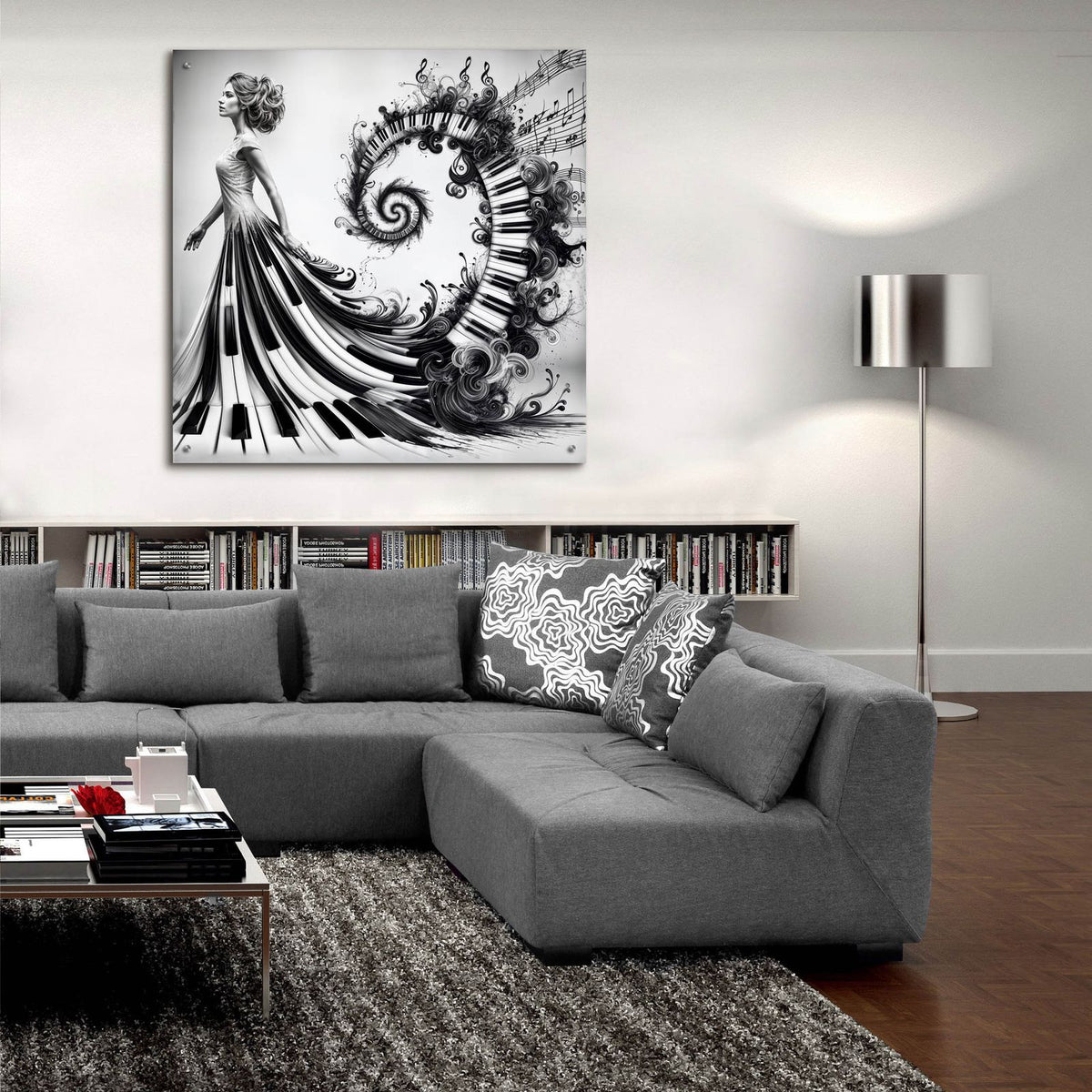 Musical Walk by Rey Klimt - 36x36 acrylic wall art in a room