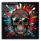 Paint Splash Skull by Rey Klimt acrylic glass wall art