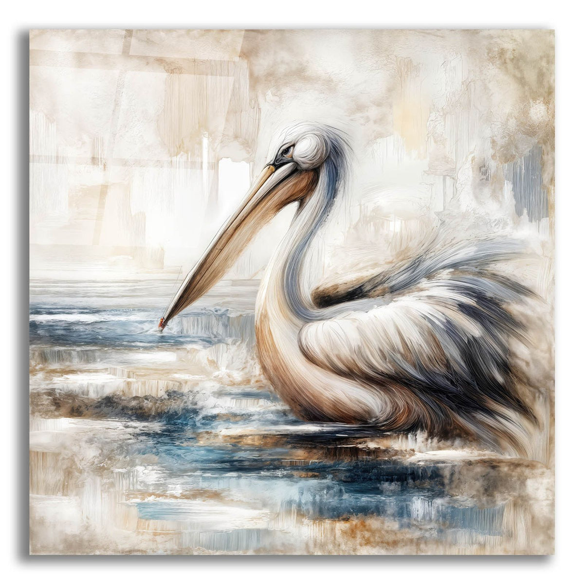 Pelican by Rey Klimt acrylic glass wall art