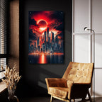 Red Moon by Rey Klimt - 24x36 acrylic wall art in a room