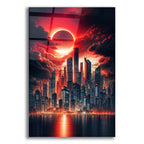 Red Moon by Rey Klimt acrylic glass wall art