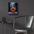 Red Rose On Fire 2 by Rey Klimt - 12x16 acrylic wall art in a room