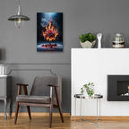 Red Rose On Fire 2 by Rey Klimt - 16x24 acrylic wall art in a room